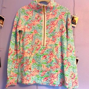 LILLY PULITZER LOBSTER NEON JACKET/PULLOVER